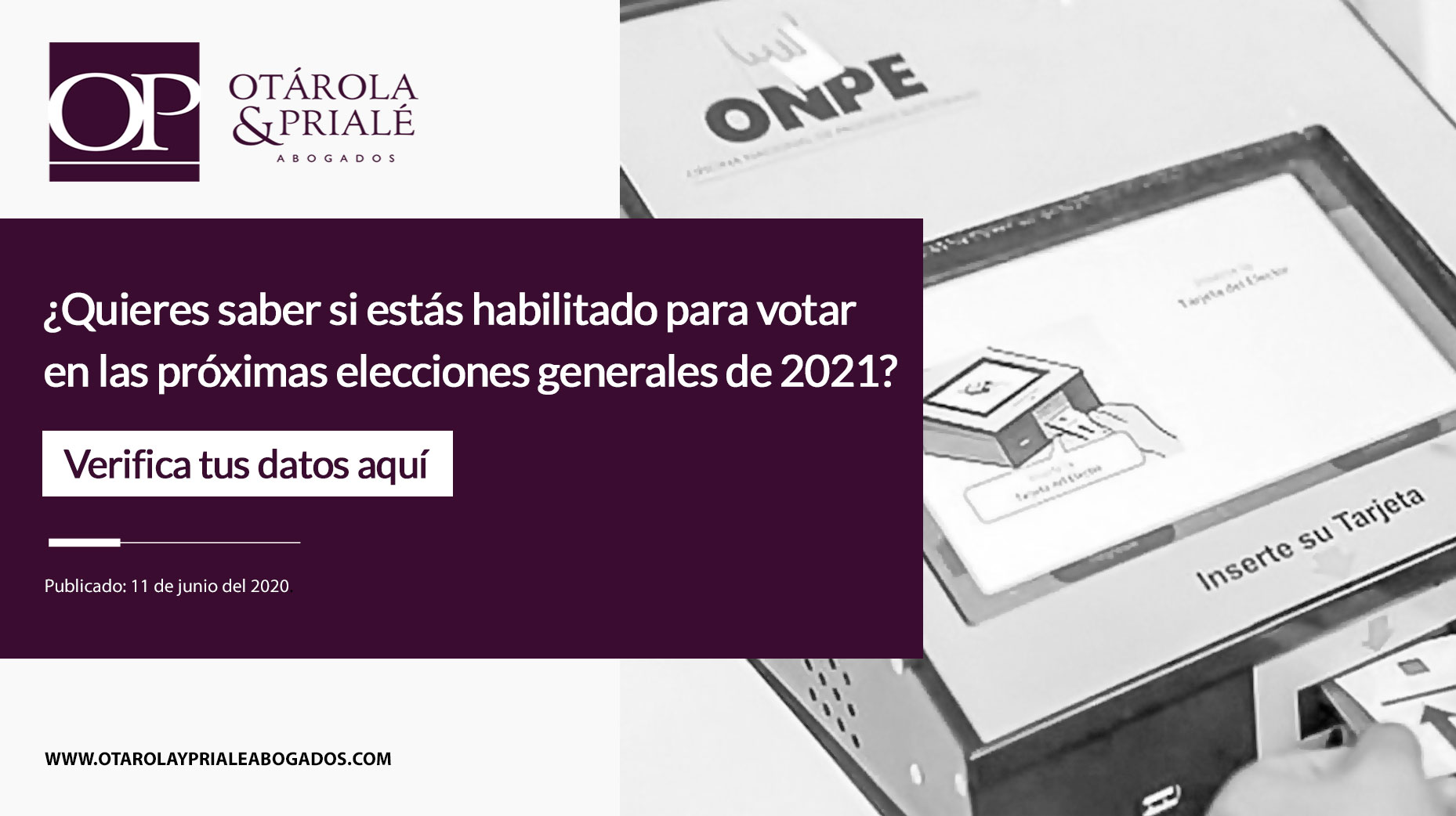 ¿Quieres saber si estás habilitado para votar en las próximas elecciones generales de 2021?